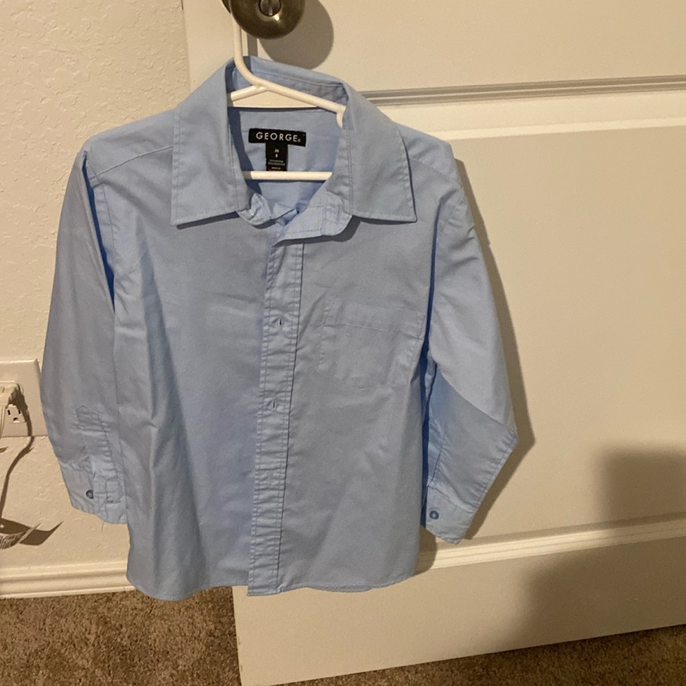 Boys George Blue Long Sleeve Shirt